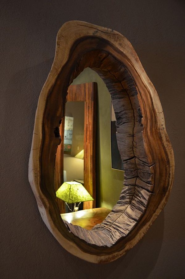 natural wood mirror