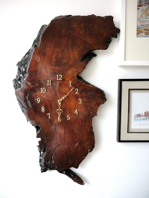 natural wood clock