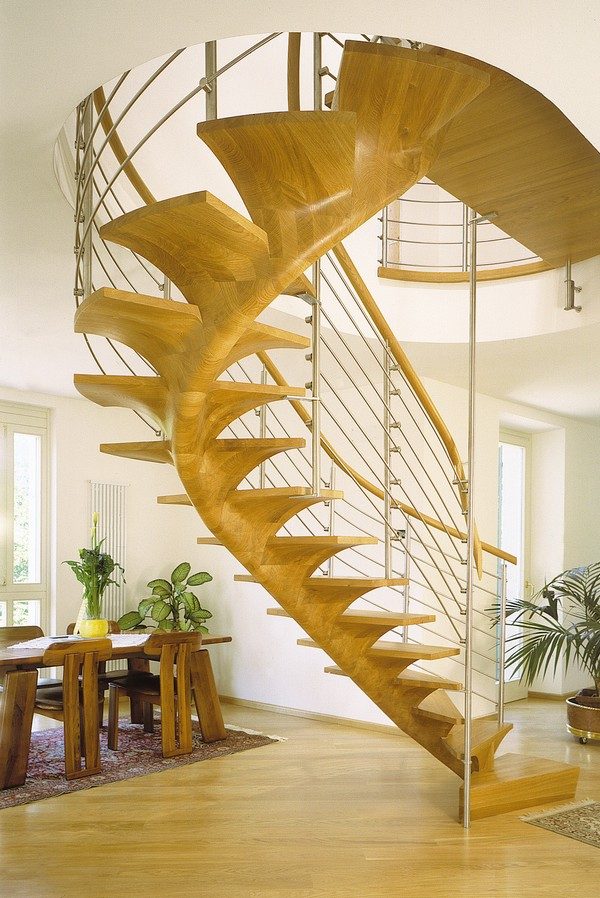 steel and wood staircase design