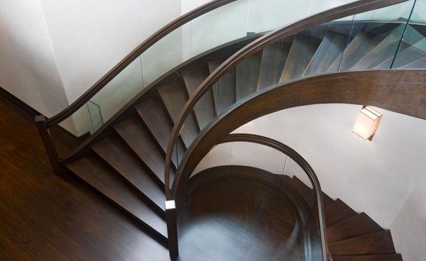 wood and glass staircase designs