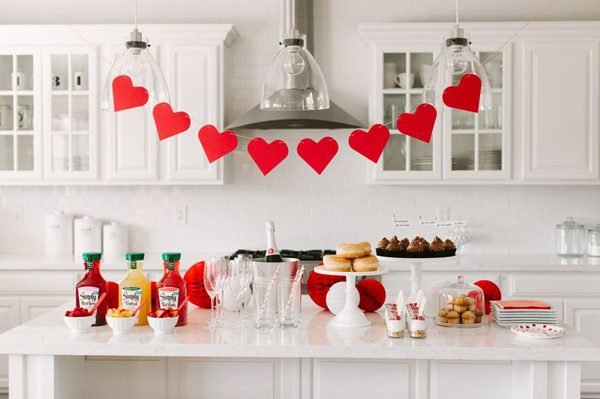 valentine's day kitchen decor