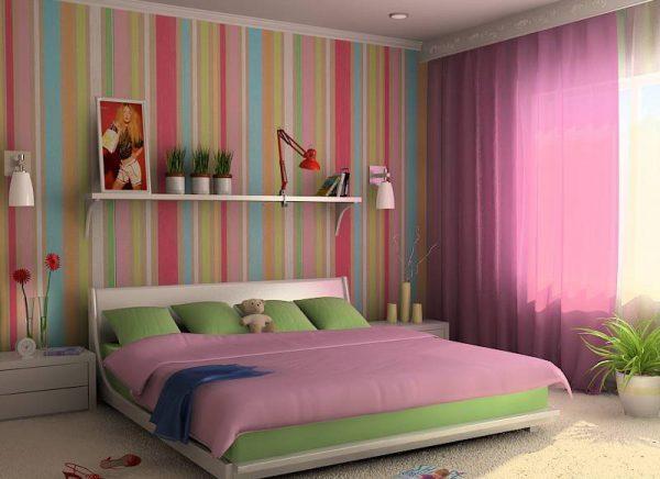 Stripes painted on walls