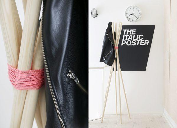 diy hanging clothes rack 1