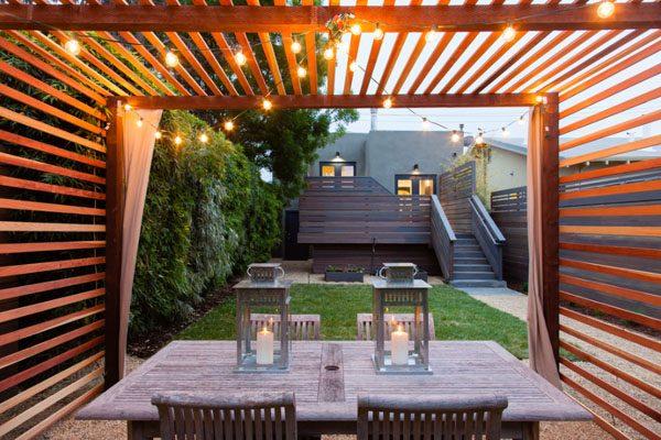wood pergola