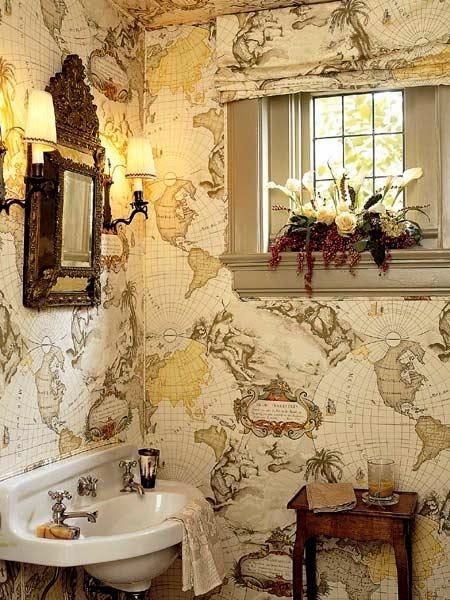 world map on wall