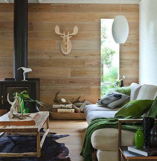 wood flooring on walls