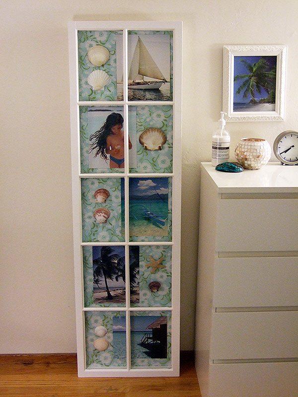 old window frame art