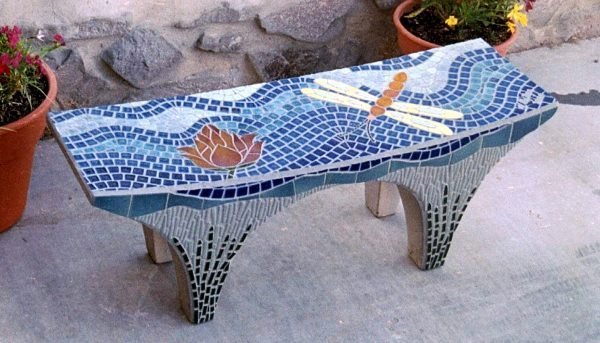 mosaic bench