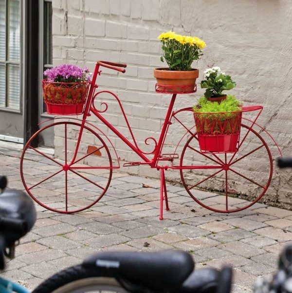 metal bicycle plant stand
