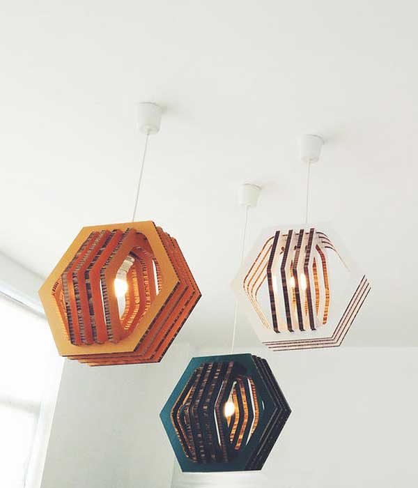 cardboard pendant light