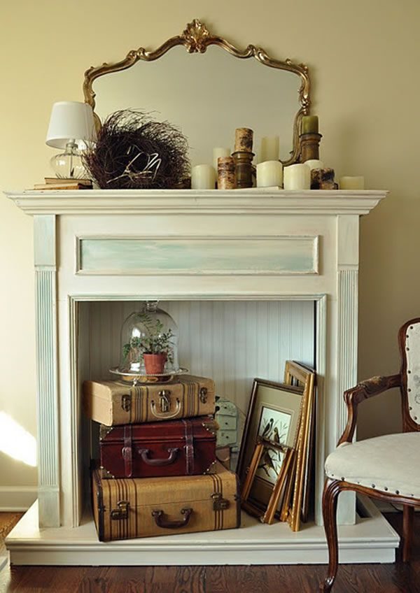 Creative home decor with old suitcases and trunks