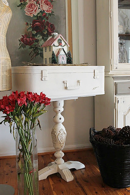 decorating with old suitcases