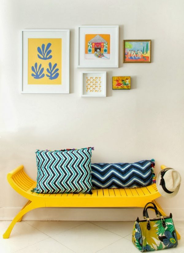 yellow painted furniture