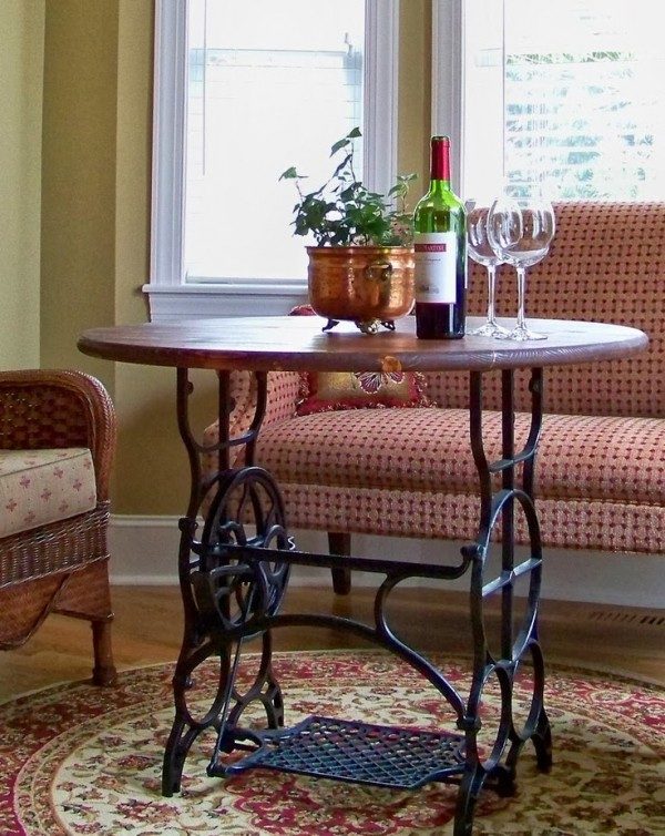 sewing machine and table