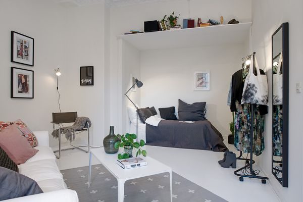 Bedroom with living room design