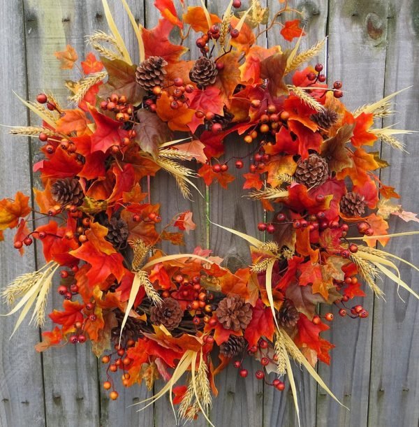 Fall door wreaths
