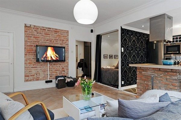 Bedroom with living room design1
