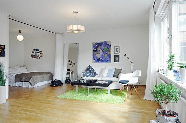 how to create a bedroom in a living room