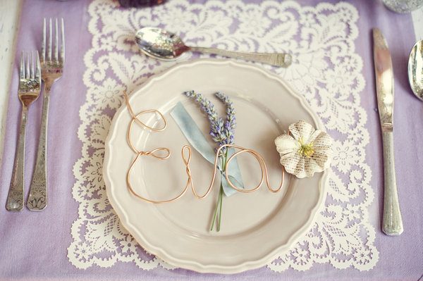 lace wedding decor