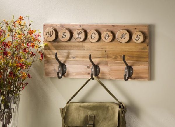 Creative pyrography designs on wooden objects