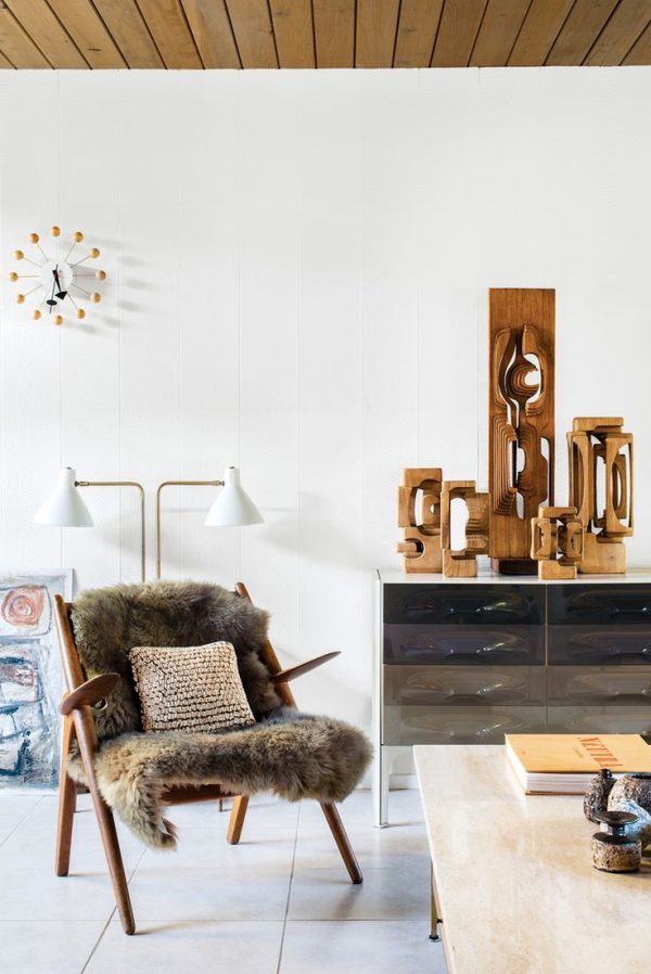 fur chair