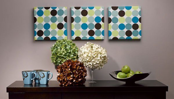 polka dot wall decor