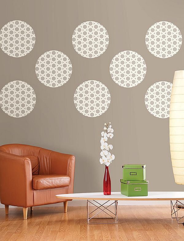 polka dot wall art 