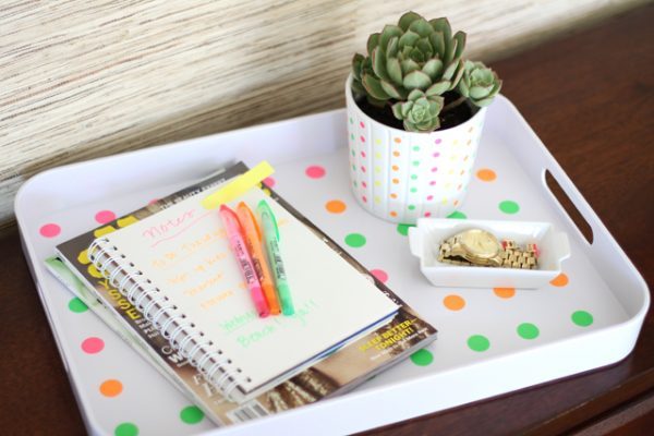polka dot tray