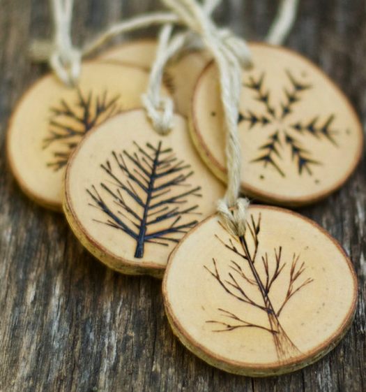 pyrography christmas ornaments