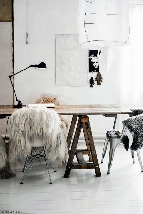 fur chair cover