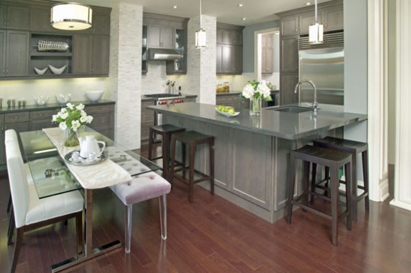 glass tables for kitchen