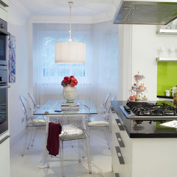 white glass dining table and chairs