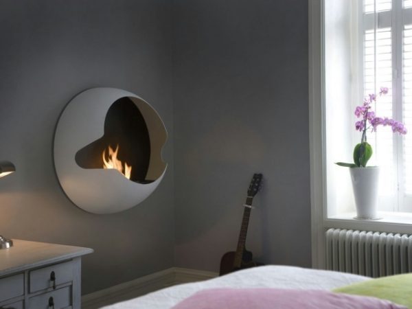 wall mounted bio ethanol fireplace