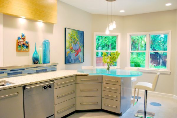 modern glass table
