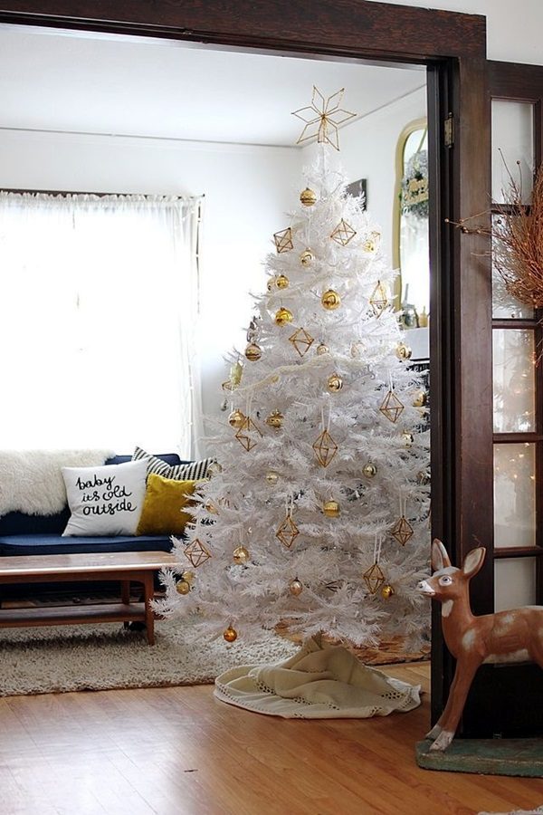 white christmas tree decorations