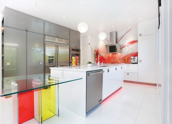 glass table for kitchen