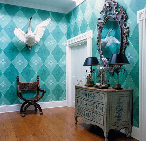 wallpaper in hallway