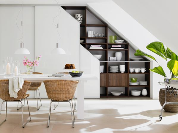 under stairs closet