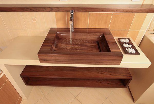 wood sink