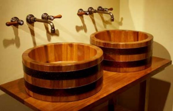 wooden bathroom sink1