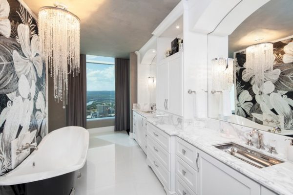 bathroom chandelier