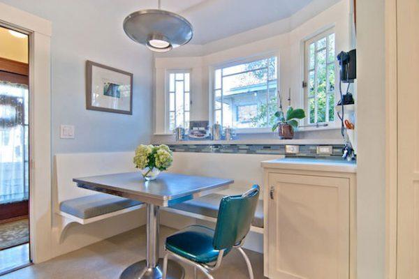 dining room table with benches