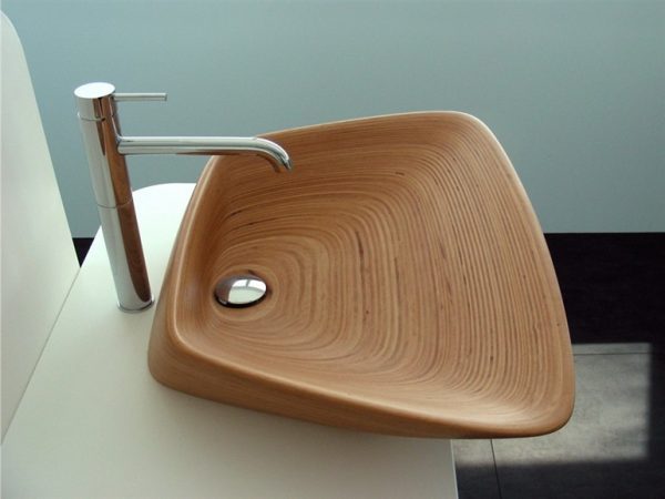 wooden sink