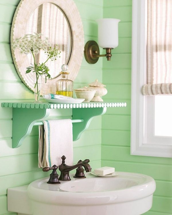 vintage bathroom shelf 