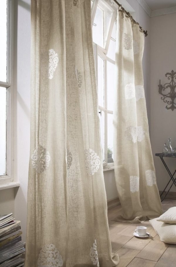 burlap curtain ideas 