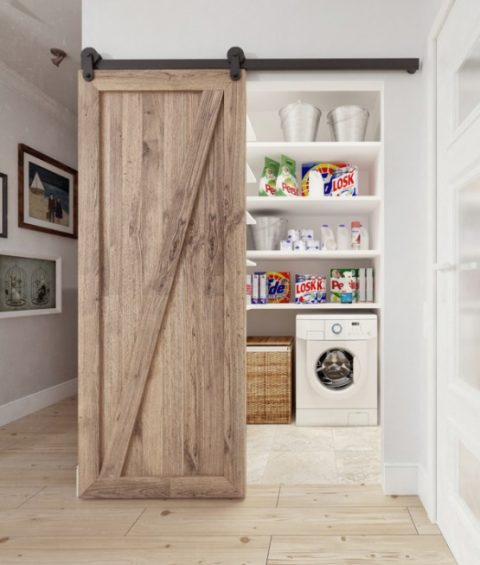Sliding interior barn doors for rustic look and warmth in any room