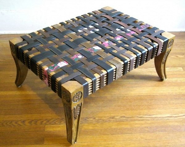old leather belts
