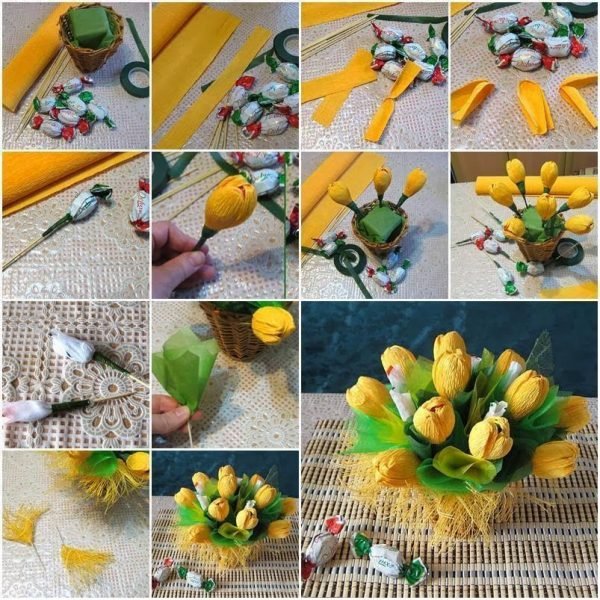 How to make chocolate flower bouquet