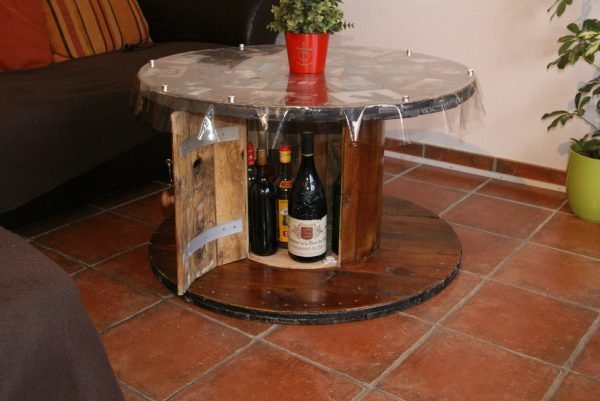 wooden cable spool tables