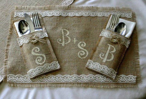 burlap home accessories 